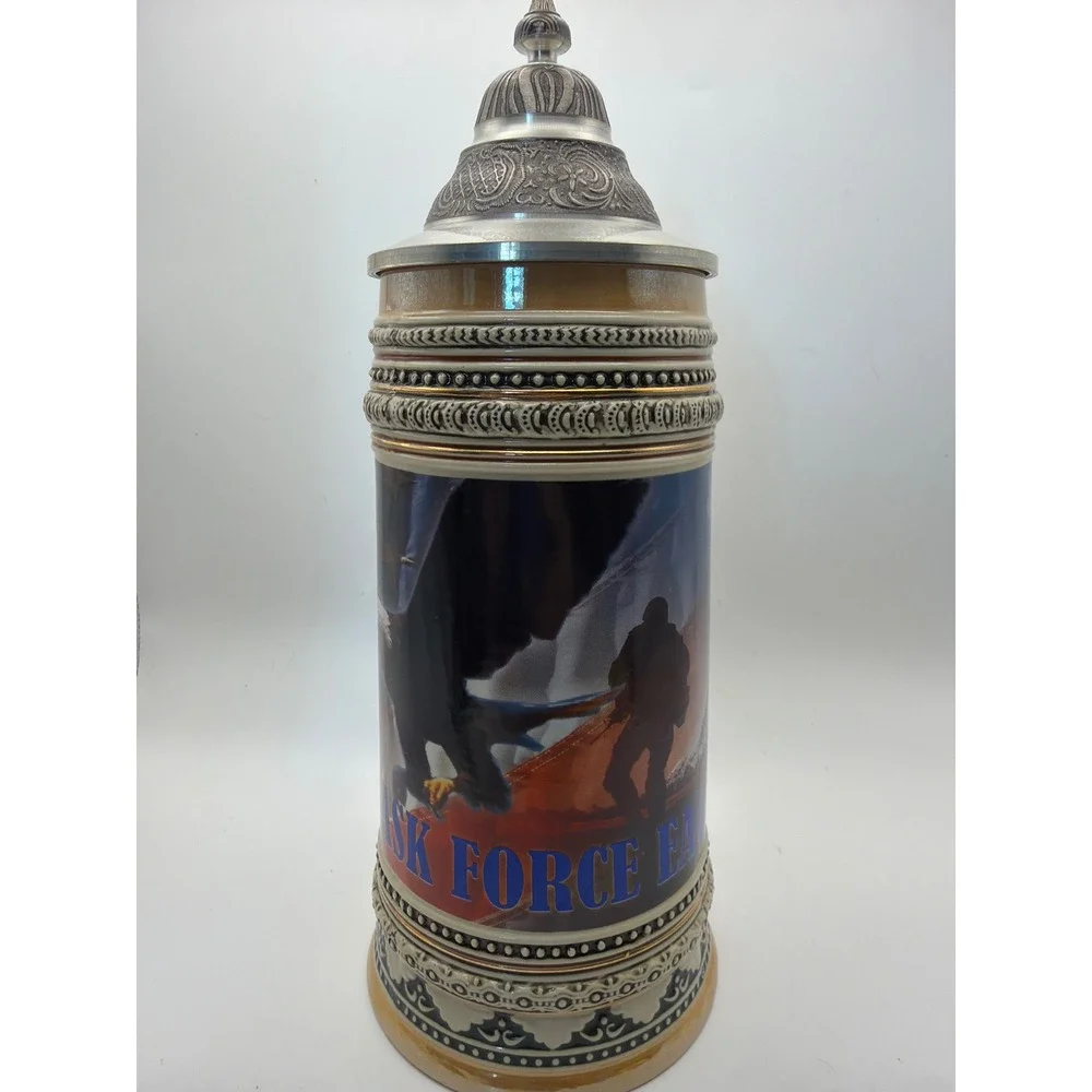 Task Force Eagle Bosnia German Beer Stein Limited Edition Pewter Lid 1536/5000